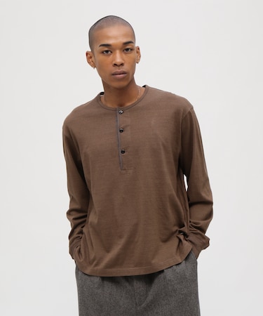《TFQP by HANDROOM》HENLEY NECK KNITSEWN