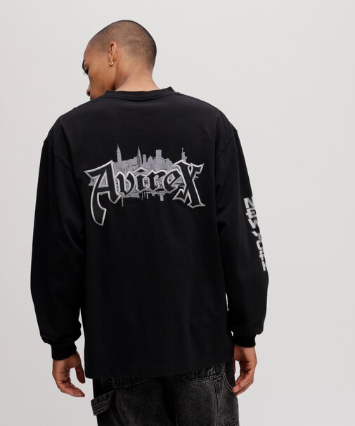 EMB L/S T-SHIRT AVIREX NYC