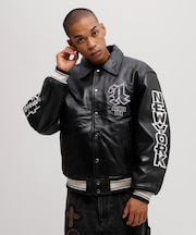 《50th Anniversary》GRAPHIC VARSITY LEATHER JACKET