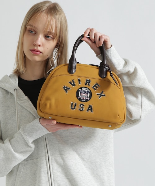 バッグ VARSITY LEATHER MINI-BOSTON BAG 直営店限定》VARSITY LEATHER MINI-BOSTON BAG/ バーシティー レザー