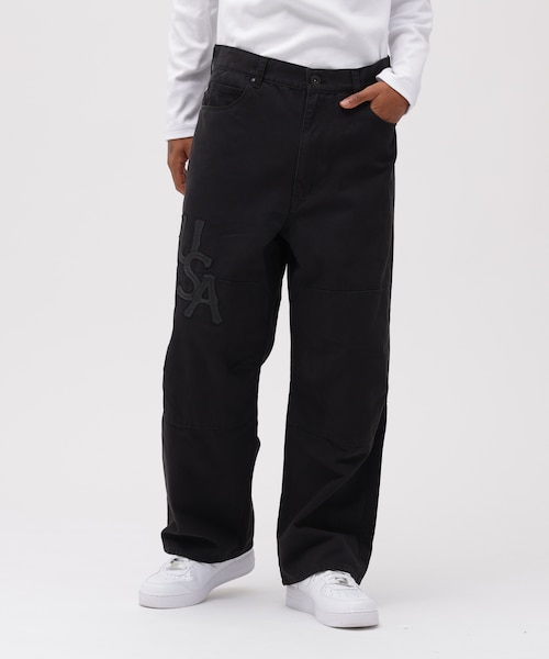 LEATHER PATCH DUCK DOUBLE KNEE PANTS｜アヴィレックスの通販｜&mall