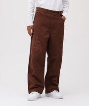 LEATHER PATCH DUCK DOUBLE KNEE PANTS