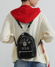 《直営店限定》VARSITY LEATHER MINI BACKPACK／AVX 5653
