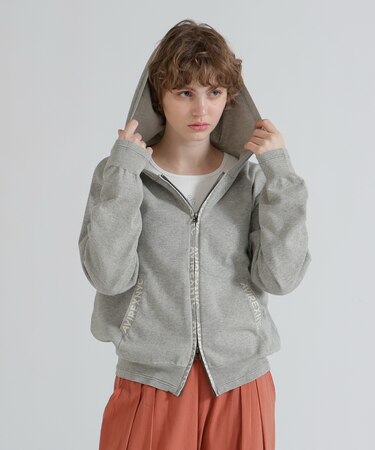 《WOMAN》SWEAT LOOK KNIT HOODIE