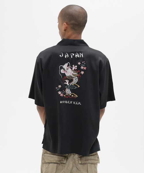 SOUVENIR S／S SHIRT”DRAGON ＆CHERRY BLOSSOMS”｜アヴィレックスの