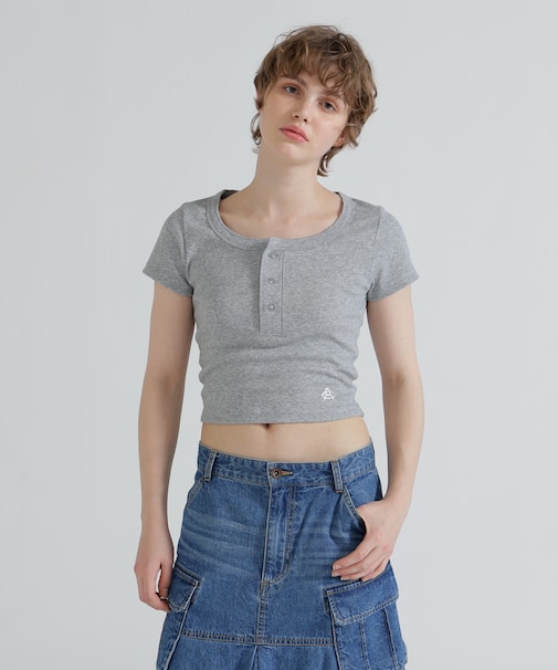 《直営店限定》S/S AC RIB HENLY T-SHIRT