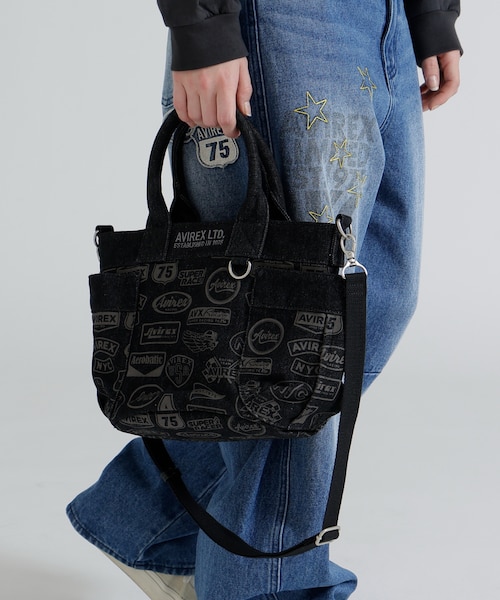 直営店限定》DENIM PATTERN MINI TOTE BAG｜アヴィレックスの通販