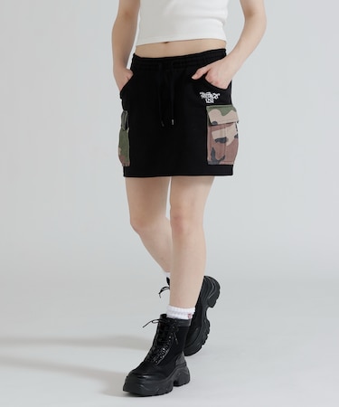 DS L-CAMO SWEAT MINI SKIRT