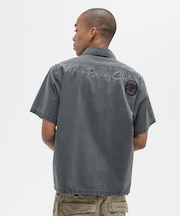 《A.A.R.C》FADED PATCHED S／S ZIP WORK SHIRT