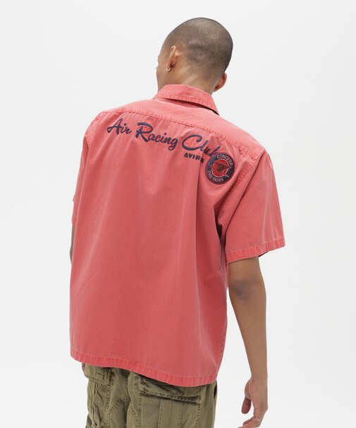 《A.A.R.C》FADED PATCHED S／S ZIP WORK SHIRT