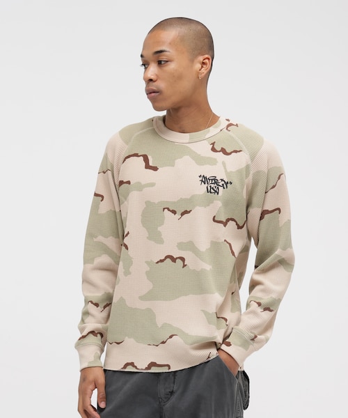直営店限定》MINI WAFFLE CAMO RAGLAN L／S T-SHIRT｜アヴィレックスの