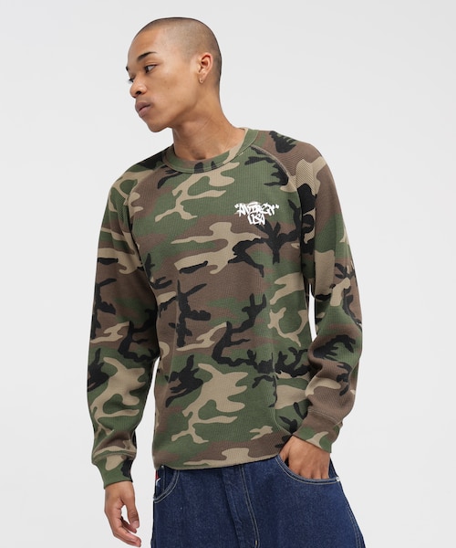 直営店限定》MINI WAFFLE CAMO RAGLAN L／S T-SHIRT｜アヴィレックスの