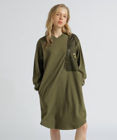 《SOUVENIR COLLECTION》WOMAN/NYLON COMBI MILITARY ONEPIECE