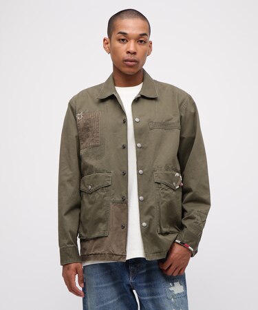 《RESTORE COLLECTION》REPAIR CUSTOM & EMB UTILITY SHIRT JACKET