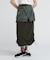 NYLON×DOUBLE KNIT LAYERED SKIRT／ナイロン×ダブルニットレイヤードスカート