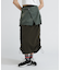 NYLON×DOUBLE KNIT LAYERED SKIRT／ナイロン×ダブルニットレイヤードスカート