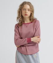 《WOMAN》BICOLOR HONEYCOMBI WAFFLE T-SHIRT/バイカラーハニカムワッフルTシャツ