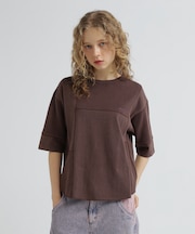 《WOMAN》3／4SLEEVE WAFFLE MIX T-SHIRT／ワッフルミックスTシャツ