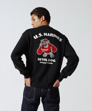USMC BULLDOG CREWNECK SWEAT