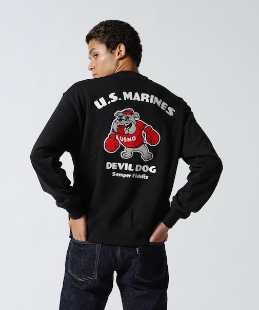 USMC BULLDOG CREWNECK SWEAT
