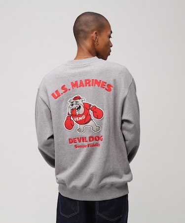 USMC BULLDOG CREWNECK SWEAT