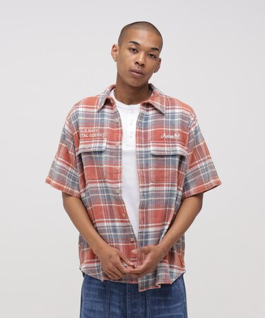 《AVIREX × UNIVERSAL OVERALL》POSTAL FLANNEL SHIRT