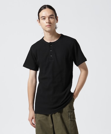 《DAILY／デイリー》THERMAL HENRY NECK T-SHIRT