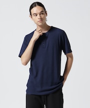 《DAILY／デイリー》THERMAL HENRY NECK T-SHIRT