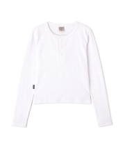 《DAILY／WOMAN》L／S HENLEY NECK T-SHIRT