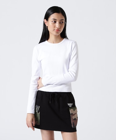 《DAILY／WOMAN》L／S CREW NECK T-SHIRT
