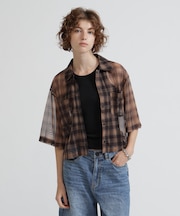 《直営店限定》SHEER CHECK SHIRT