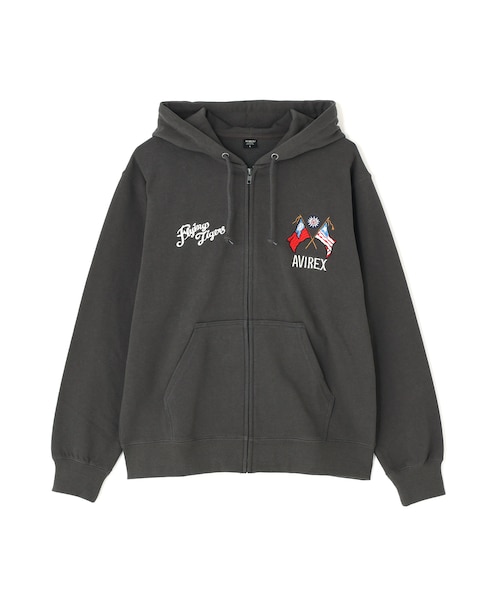WEB&DEPOT限定》EMB F-TIGERS ZIP UP HOODIE｜アヴィレックスの通販