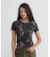 《WEB限定／DAILY／デイリー／WOMAN》RIB CAMO S／S HENLEY NECK T-SHIRT