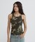 《WEB限定／DAILY／デイリー／WOMAN》RIB CAMO TANK TOP