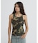 《WEB限定／DAILY／デイリー／WOMAN》RIB CAMO TANK TOP