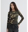 《WEB限定／DAILY／デイリー／WOMAN》RIB CAMO L／S CREW NECK T-SHIRT