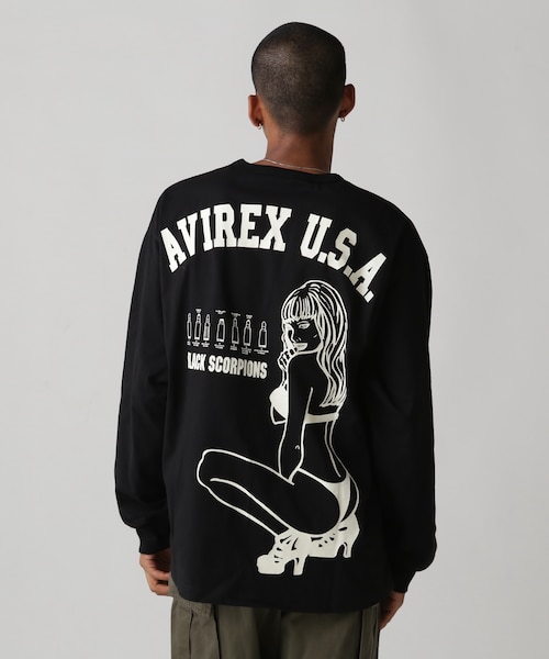 WEB&DEPOT限定》BLACK SCORPIONS LONGSLEEVE T-SHIRT｜アヴィレックス