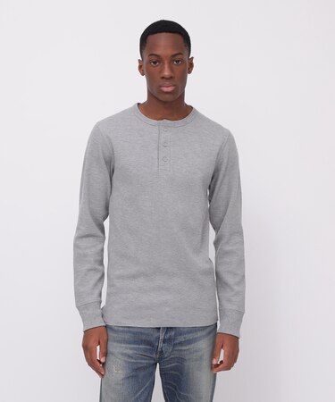 《DAILY／デイリー》L／S THERMAL HENRY NECK T-SHIRT