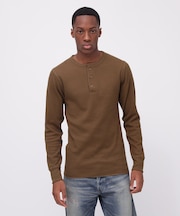 《DAILY/デイリー》L/S THERMAL HENRY NECK T-SHIRT