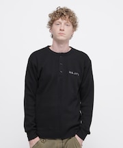 ECDP HNC WAFFLE H-NECK LS TEE