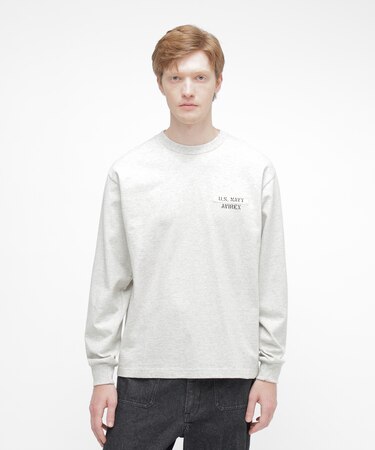 L/S T-SHIRT ”NAVY STENCIL”