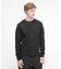 HONEYCOMB WAFFLE L／S HENLEY NECK T-SHIRT