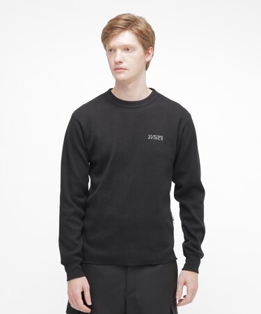 HONEYCOMB WAFFLE L/S CREW T-SHIRT