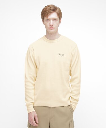 HONEYCOMB WAFFLE L/S CREW T-SHIRT