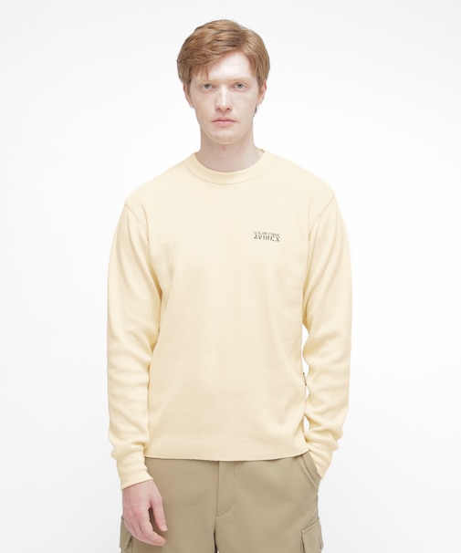HONEYCOMB WAFFLE L/S CREW T-SHIRT