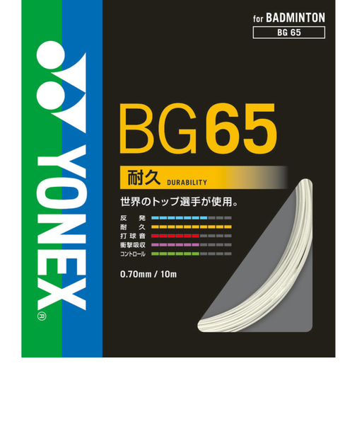 ヨネックス（YONEX）バドミントン ストリング ミクロン65 BG65-011