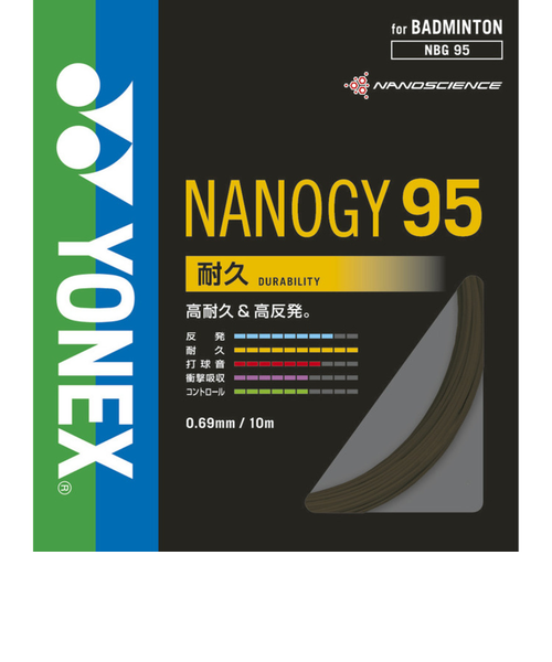 ヨネックス（YONEX）バドミントン ストリング ナノジー95 NBG95