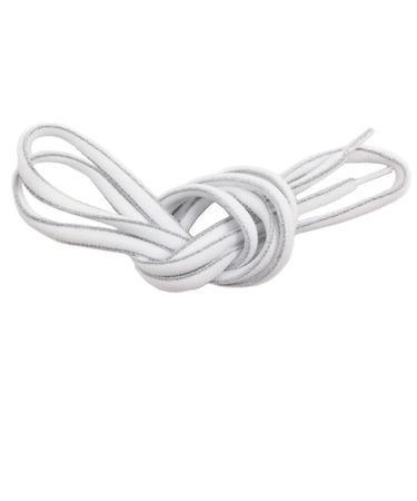 イズフィット（is-fit）シューレース 120cm No.1 ラメ入り オーバル ホワイト/シルバー