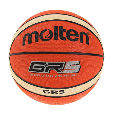 モルテン（molten）バスケットボール 5号球 (小学校用) ジュニア GR5 BGR5-OI 自主練 屋外 室外