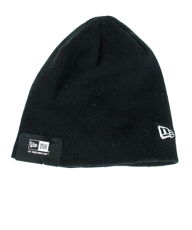 ニューエラ（NEW ERA）ニット帽 防寒 BASIC BEANIE BLK/SWH ビーニー ニットキャップ 黒 11120549 フリーサイズ